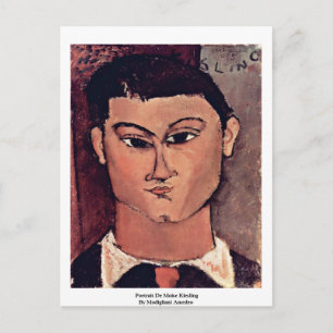 Porträtt De Moise Kiesling av Modigliani Amedeo Vykort