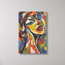 Porträtt - Expressionism Art - Abstrakt Canvastryck