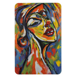 Porträtt - Expressionism Art - Abstrakt Magnet