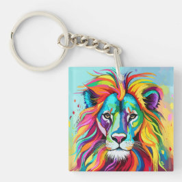 Porträtt, färgat Lejont huvud