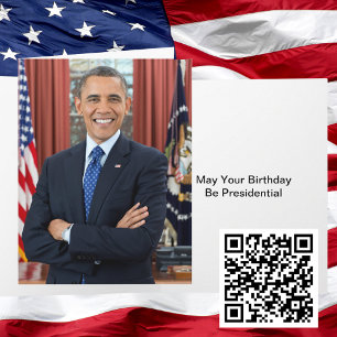Porträtt födelsedag för Barack Obama, andra termen Kort