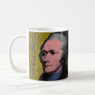 Porträtt för Alexander Hamilton popkonst Kaffemugg