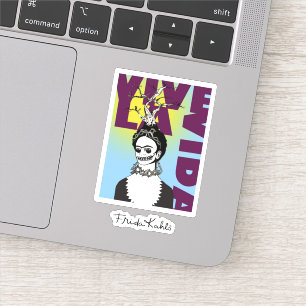 Porträtt för Frida Kahlo popkonst Klistermärken