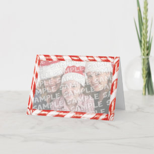 Porträtt för jul för candy canefotoram helgkort
