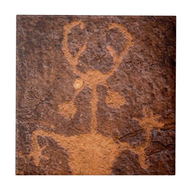 Porträtt för Moab manPetroglyph - Utah Kakelplatta (Framsidan)