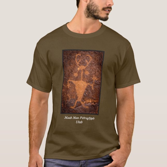 Porträtt för Moab manPetroglyph - Utah Tee (Framsida)