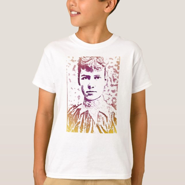 Porträtt för Nellie Bly popkonst T Shirt (Framsida)