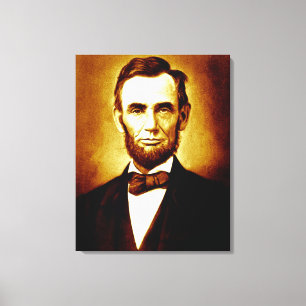 Porträtt för presidentAbraham Lincoln vintage Canvastryck