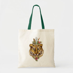 Porträtt för tigerBoho stil Tygkasse