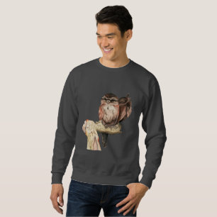 Porträtt för ugglasyskonvattenfärg sweatshirt