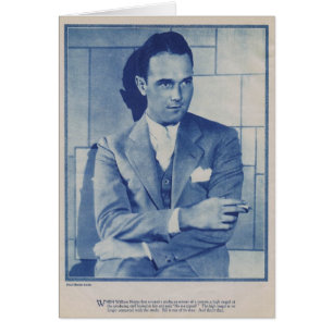 Porträtt för William Haines 1927 tyst Hälsningskort