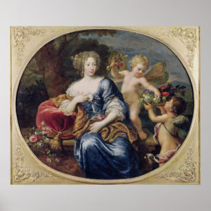 Porträtt förmodas vara Francoise-Athenais Poster