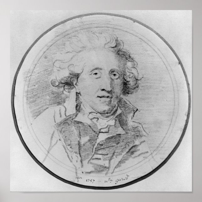Porträtt förmodas vara Jean-Honore Fragonard Poster (Framsidan)