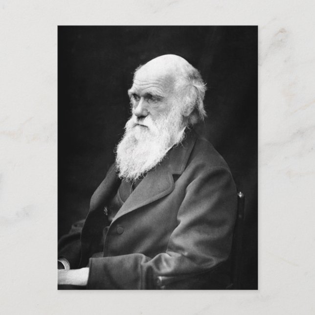 Porträtt Foto av Charles Darwin Vykort (Framsida)