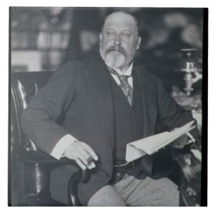 Porträtt fotograferar av Edward VII (1841-1910) Kakelplatta
