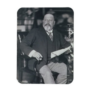 Porträtt fotograferar av Edward VII (1841-1910) Magnet