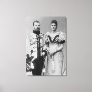 Porträtt fotograferar av tsaren Nicholas II Canvastryck