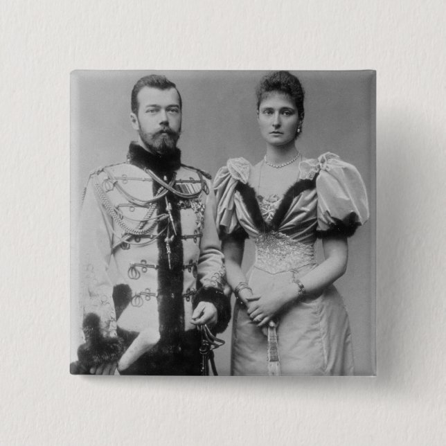 Porträtt fotograferar av tsaren Nicholas II Knapp (Framsida)
