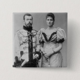 Porträtt fotograferar av tsaren Nicholas II Knapp