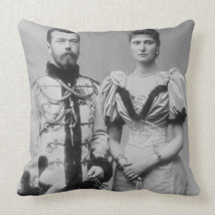 Porträtt fotograferar av tsaren Nicholas II Kudde