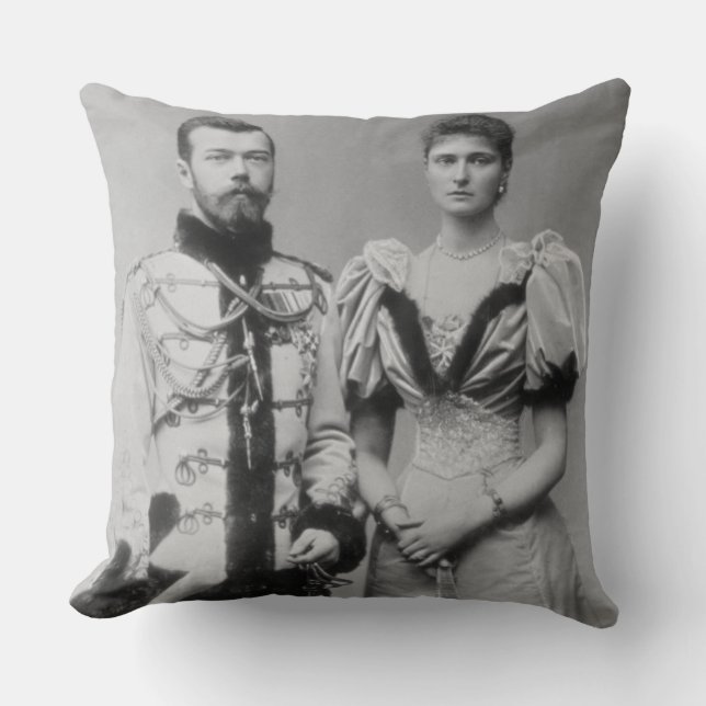 Porträtt fotograferar av tsaren Nicholas II Kudde (Framsida)