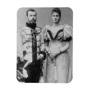 Porträtt fotograferar av tsaren Nicholas II Magnet