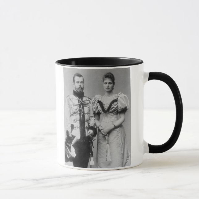 Porträtt fotograferar av tsaren Nicholas II Mugg (Höger)