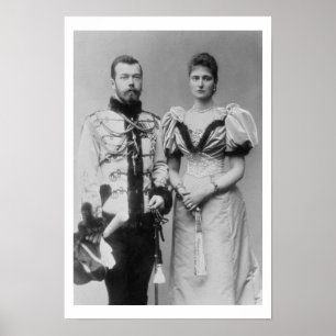 Porträtt fotograferar av tsaren Nicholas II Poster