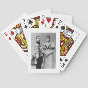 Porträtt fotograferar av tsaren Nicholas II Spel Kort