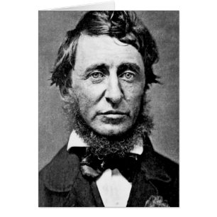 Porträtt Fotografi av Henry David Thoreau Hälsningskort