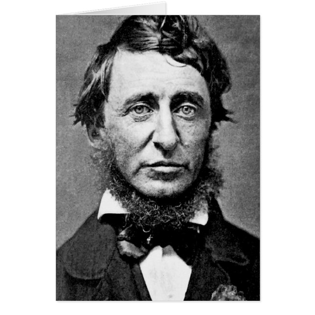 Porträtt Fotografi av Henry David Thoreau Hälsningskort (Framsidan)