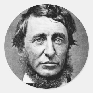 Porträtt Fotografi av Henry David Thoreau Runt Klistermärke