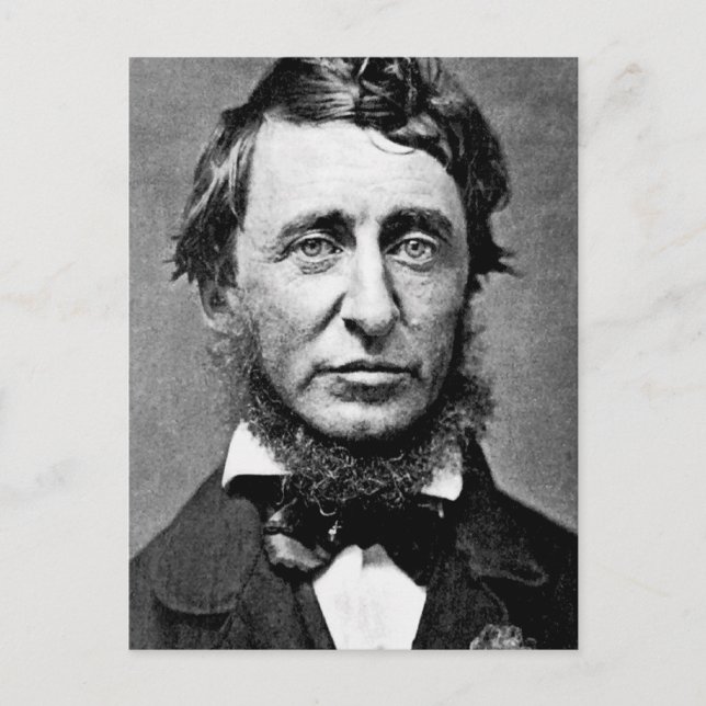 Porträtt Fotografi av Henry David Thoreau Vykort (Framsida)