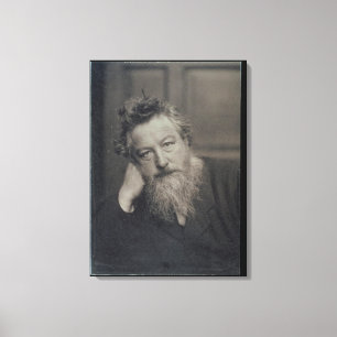 Porträtt-fotografi av William Morris (1834-96) av Canvastryck