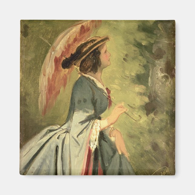 Porträtt från Anna, konstnärens dotter, 1860 Magnet (Framsidan)