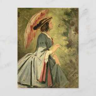 Porträtt från Anna, konstnärens dotter, 1860 Vykort