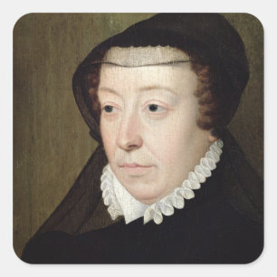 Porträtt från Catherine de Medici Fyrkantigt Klistermärke