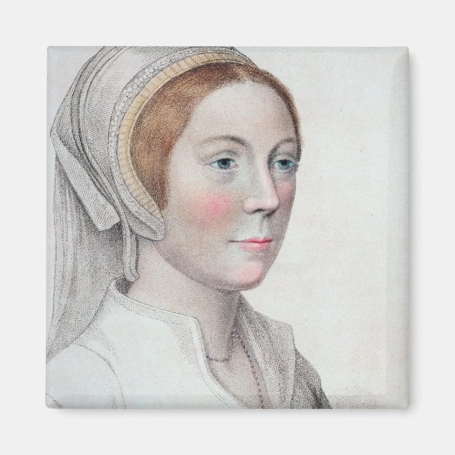 Porträtt från Catherine Howard (1520-42) ingravera Magnet (Framsidan)