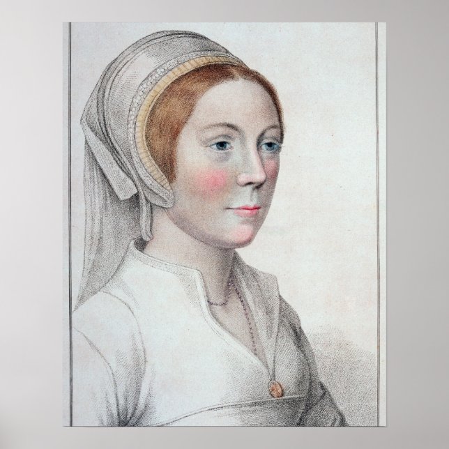 Porträtt från Catherine Howard (1520-42) ingravera Poster (Framsidan)