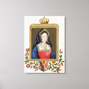 Porträtt från Catherine of Aragon (1485-1536), 1:a Canvastryck
