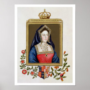 Porträtt från Catherine of Aragon (1485-1536), 1:a Poster