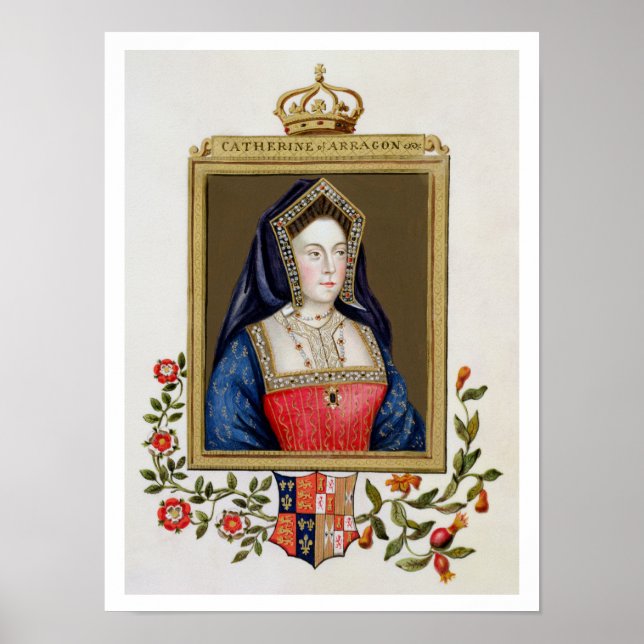 Porträtt från Catherine of Aragon (1485-1536), 1:a Poster (Framsidan)