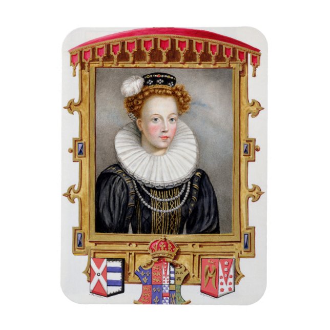 Porträtt från Catherine Parr (1512-1548) Sjätte fr Magnet (Vertikal)