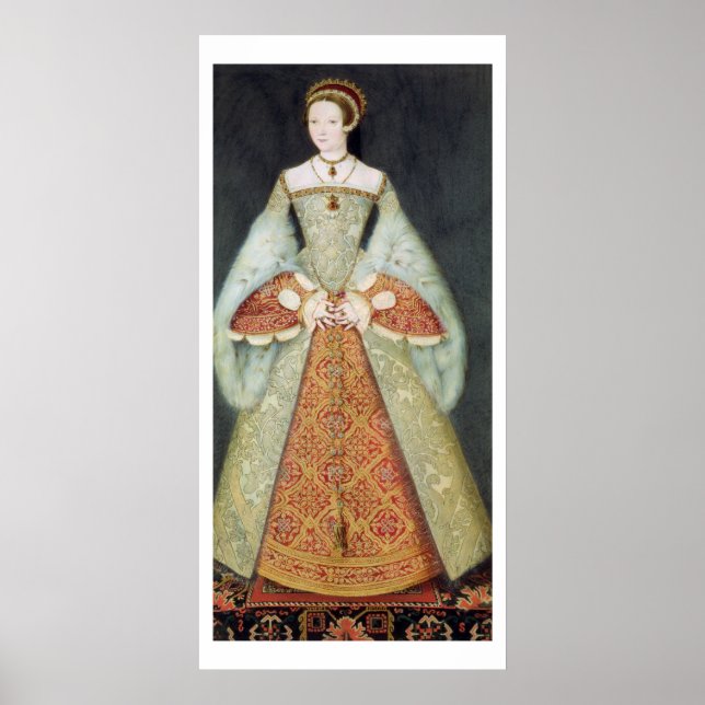 Porträtt från Catherine Parr (1512-48), 1545 (färg Poster (Framsidan)