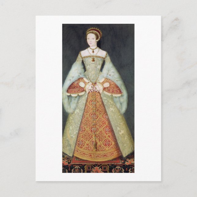 Porträtt från Catherine Parr (1512-48), 1545 (färg Vykort (Framsida)