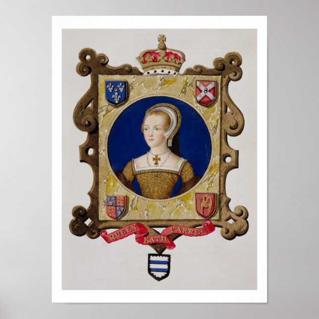 Porträtt från Catherine Parr (1512-48) 6e Queen of Poster (Framsidan)