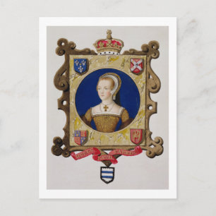 Porträtt från Catherine Parr (1512-48) 6e Queen of Vykort