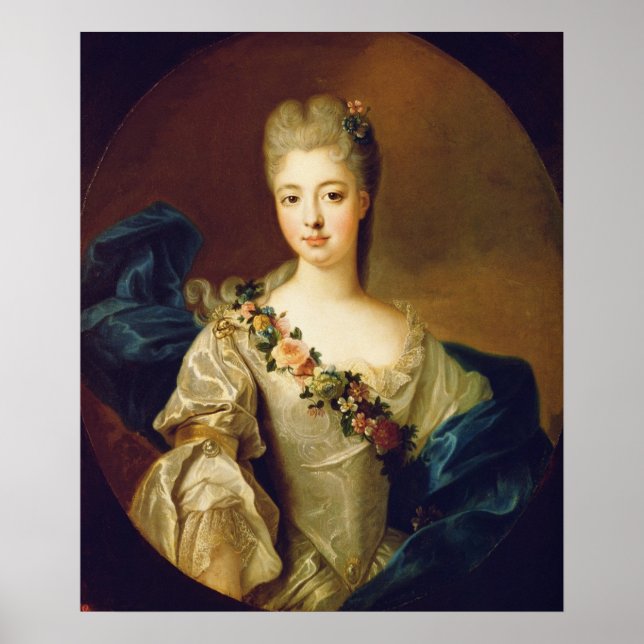 Porträtt från Charlotte Aglae of Orleans, 1720-tal Poster (Framsidan)
