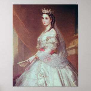 Porträtt från Charlotte of Saxe-Cobourg-Gotha Poster