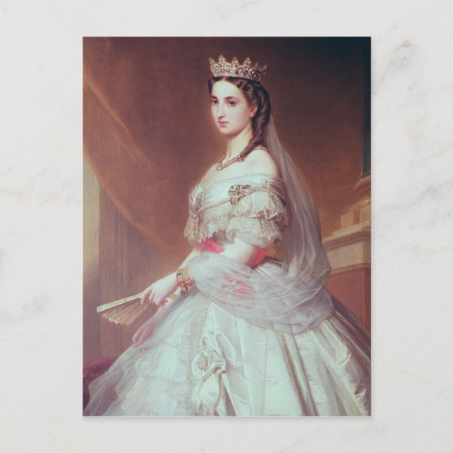 Porträtt från Charlotte of Saxe-Cobourg-Gotha Vykort (Framsida)